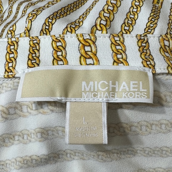 Michael Kors || Woman’s striped long sleeve Blouse size Large - Picture 7 of 8